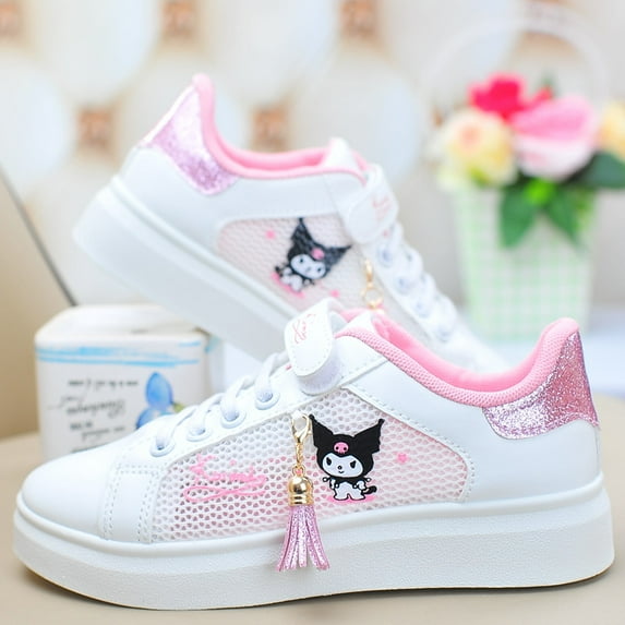 Kawaii Anime Kuromi Cinnamoroll Sneakers for Girls - Kids Lightweight Breathable Casual Mesh Board Shoes Gift