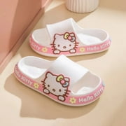 FGDNFDHG Kawaii Anime Sanrio Hello Kitty Children's Shoes Cute Cartoon EVA Summer Non-slip Girls Sandals Slippers Birthday Gift
