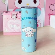 Kawaii Anime Sanrio Hello Kitty Y2K Straw Thermos Mug Cartoon Cinnamoroll Girl Drink Bottle Cute My Melody Travel Insulated Cup