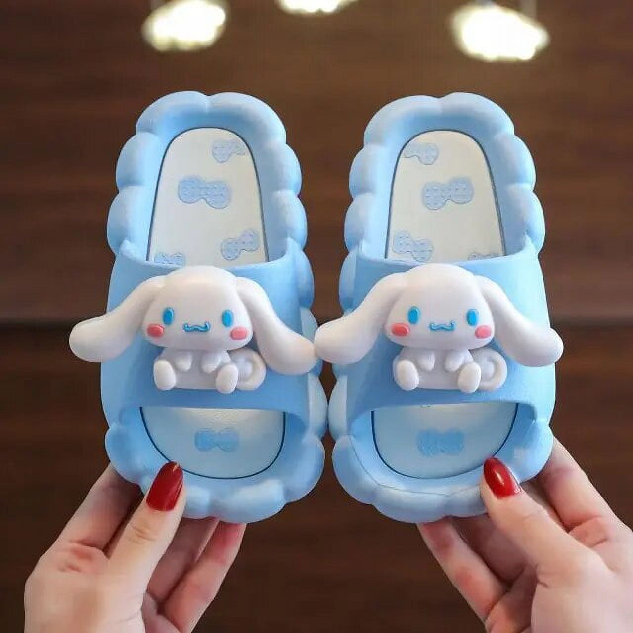 Kawaii Anime Sanrioed Cinnamoroll Slippers Cute Children Cartoon Summer ...