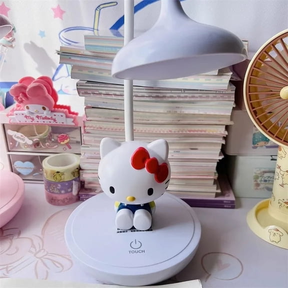 Kawaii Anime Sanrios Hellokittys Cinnamoroll Cartoon Led Desktop Learning Desk Lamp Kids Bedroom Dormitory Night Light Cute Gift
