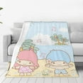 thumbnail image 1 of Kawaii Anime Throw Blanket Little Twin Stars 3D Printed Plush Facecloth Blanket for Girls Boys Children Super Soft Lightweight Warm Cover Blanket Camping Blanket Christmas Birthday Gift 40"x50", 1 of 6