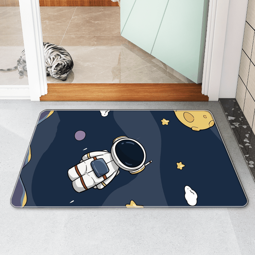 Kawaii Astronaut Doormat Entrance Door Mat Room Mats Kitchen