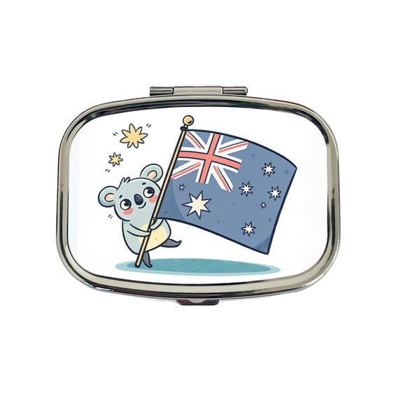 Kawaii Australian Flag Small Travel Handbag Pill Box Case
