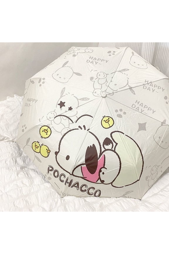 Kawaii Automatic Umbrella Cute Female Sunny Rain Sun Umbrella Sunscreen UV Protection Dual Purpose