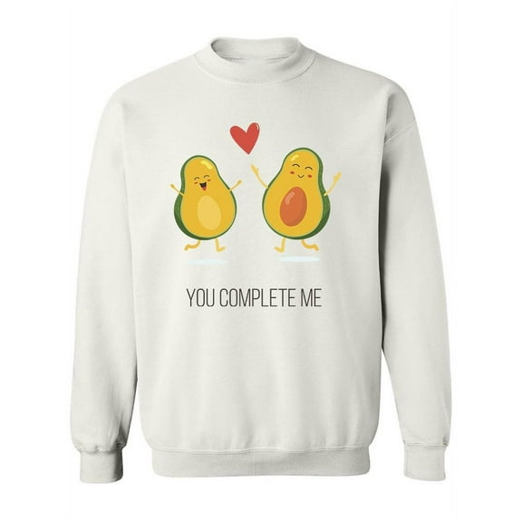 Kawaii Avocado Couple Sweatshirt Women -Image by Shutterstock, Female 4X-Large