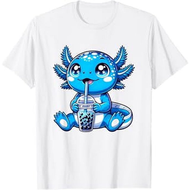 Kawaii Axolotl Boba Tea Anime Bubble Tea Axolotl TShirt