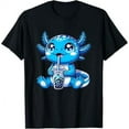 Kawaii Axolotl Boba Tea Anime Bubble Tea Axolotl TShirt