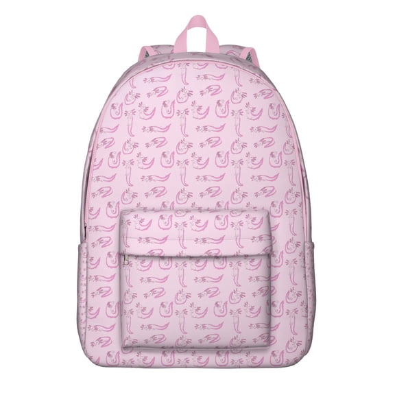 Kawaii Axolotl School Backpack with Cute Cartoon Fantasy Creature Design, Waterproof Colorful Bookbag for Teens, Adorable Gift for Axolotl Lovers & Daily Travel Use