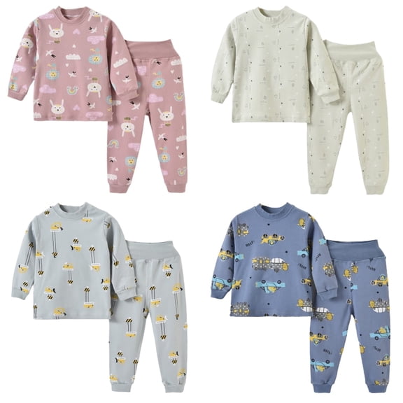 Kawaii Baby 2-Piece Set Combed Cotton Sleep N Play Sleeper Clothes #1 (2-3 Years) Pack of 4 Sets