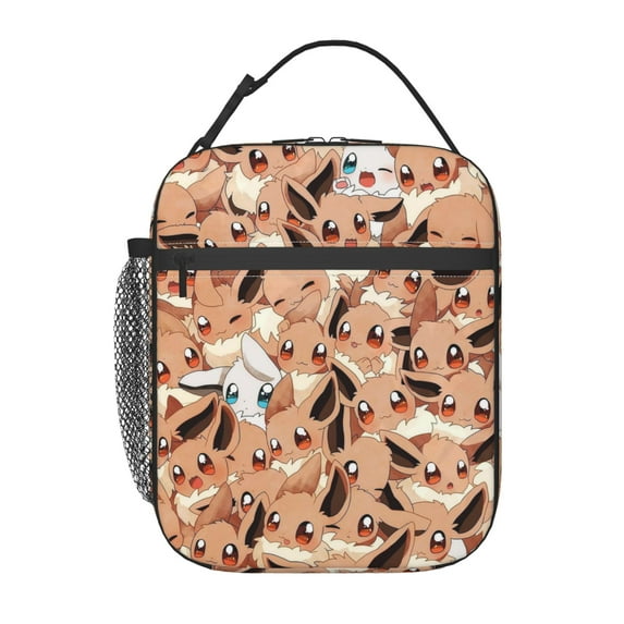Kawaii Baby Eevee Lunch Bag Portable Tote Bag Insulated Lunch Box Picnic Beach Office Insulated Bento Bags