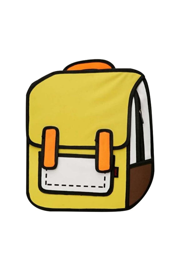 Kawaii Backpack Cute Cartoon 3D Jump Style 2D Drawing from Comic Paper Anime Bookbag School Supplies Fun Daypack