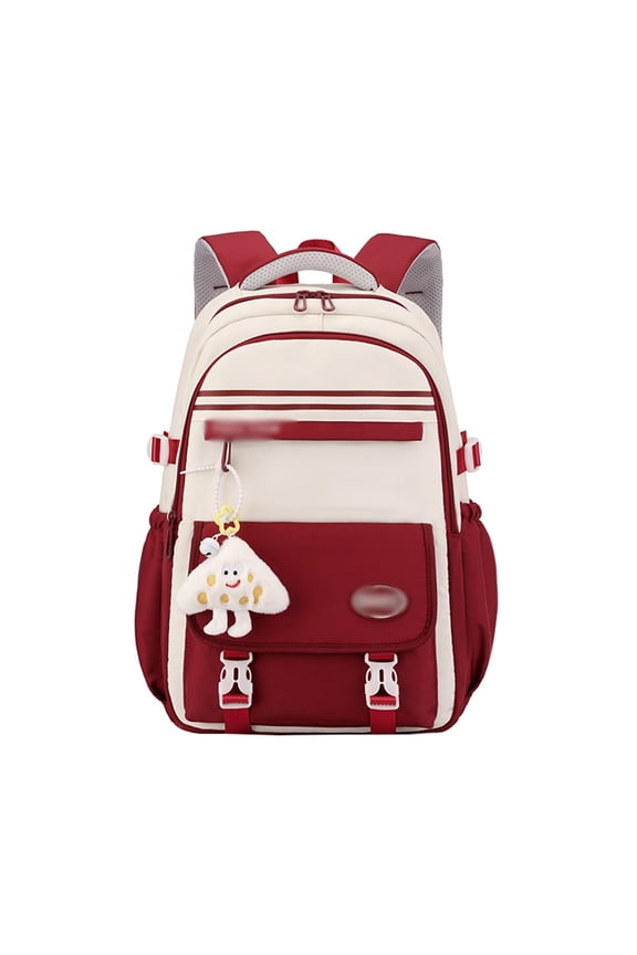 Kawaii Backpack for G-i-r-l-s, Cute Aesthetic High Middle School College Bookbag with Accessories,Black and White