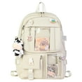 thumbnail image 1 of Kawaii Backpack for School, Cute Backpack with Kawaii Accessories Cartoon Brooch Pins and Stuffed Animal Pendant, 1 of 6