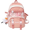 thumbnail image 1 of Kawaii Backpack with Pins Kawaii School Backpack Cute Aesthetic Backpack Kawaii Cute Japanese Laptop Backpack Work Bag, 1 of 9