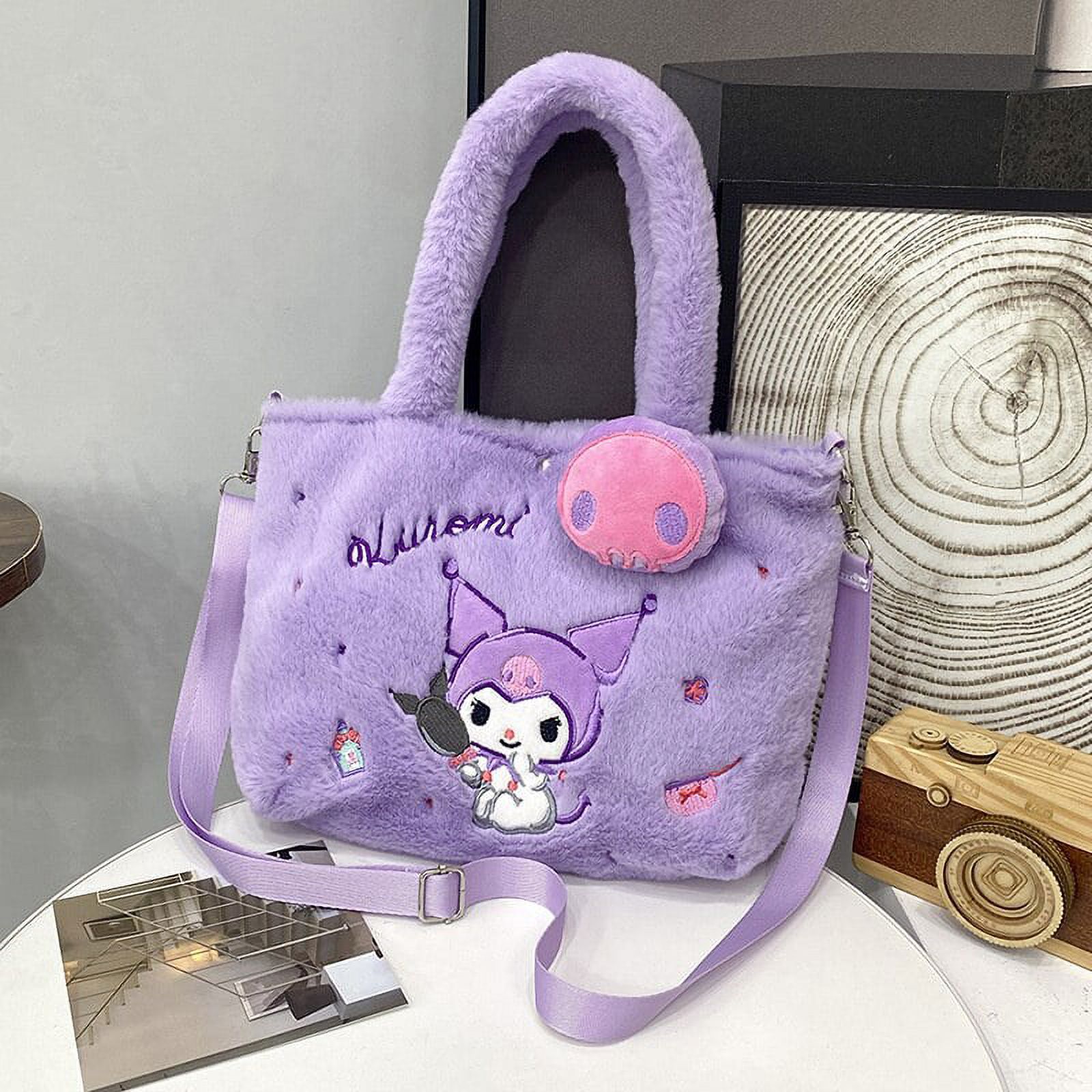 Kawaii Bag Anime Kuromi My Melody Cinnamoroll Plush Backpacks for Girls