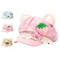 thumbnail image 1 of Kawaii Bear Ear Beret Hat for Woman with Strawberry Embroidery Newsboy Cap Lace Bow Hat Plush Bear Ears Lace Brim Trim Y2K Cute Kawaii Accessory for Women Pink, 1 of 5
