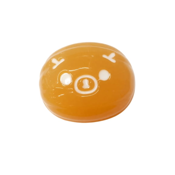 Kawaii Bear Face Sugar Bean Squishy Toys – Glossy Jelly Bean Sensory Stress Balls – Pastel Squeeze Fidget Desk Accessory for Office Decompression and Cute Gifts