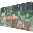 thumbnail image 1 of Kawaii Bear Mouse Pad XL Anime-31.5x15.7in-Green Desk Pad-Cute Plant Keyboard Mat-Korean Office Stuff-for Office Gaming Work, 1 of 6