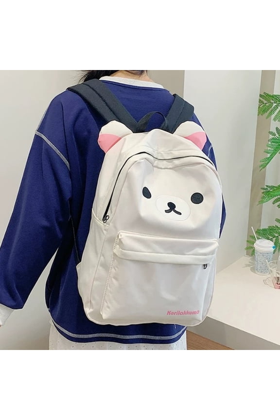 Kawaii Bear Rilakkumas Backpack Large Capacity Backpack Stylish Student School Bag Shoulder Bags Schoolbag Gift