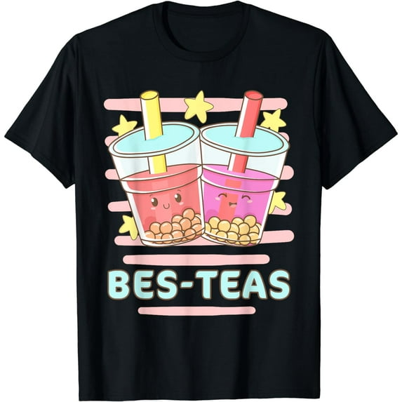 Kawaii Boba Bes-Teas, Besties Best Friends Bubble Tea T-Shirt