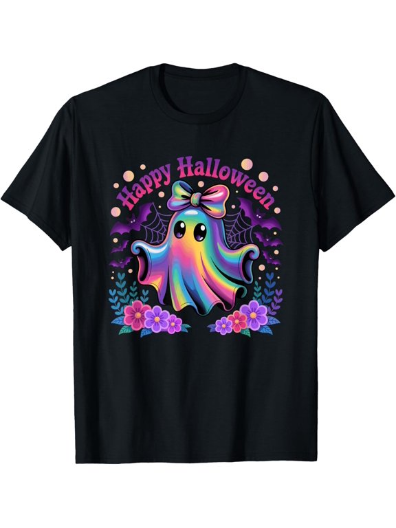 Kawaii Boo Ghost Rainbow Sparkles T Shirt Size S-5XL