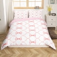 thumbnail image 1 of Kawaii Bow Comforter Cover Cute Bowknot Duvet Cover Twin Teen Room Decor,Pink Girly Bow Bedding Set Fantasy Princess Bow Tie Bedspread Cover 1 Pillow Case, 1 of 5
