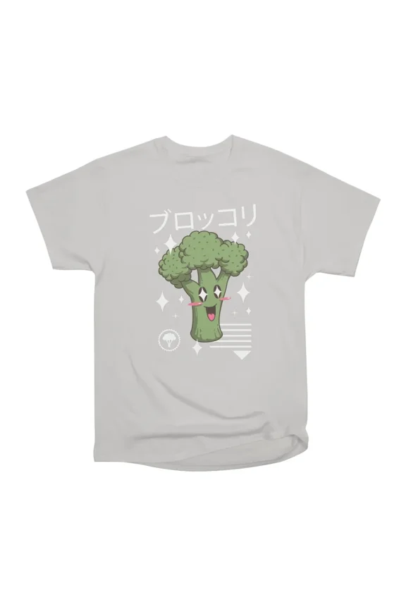 Kawaii Broccoli T-Shirt Tee Gift For Him Merch For Her Apparel For Friend