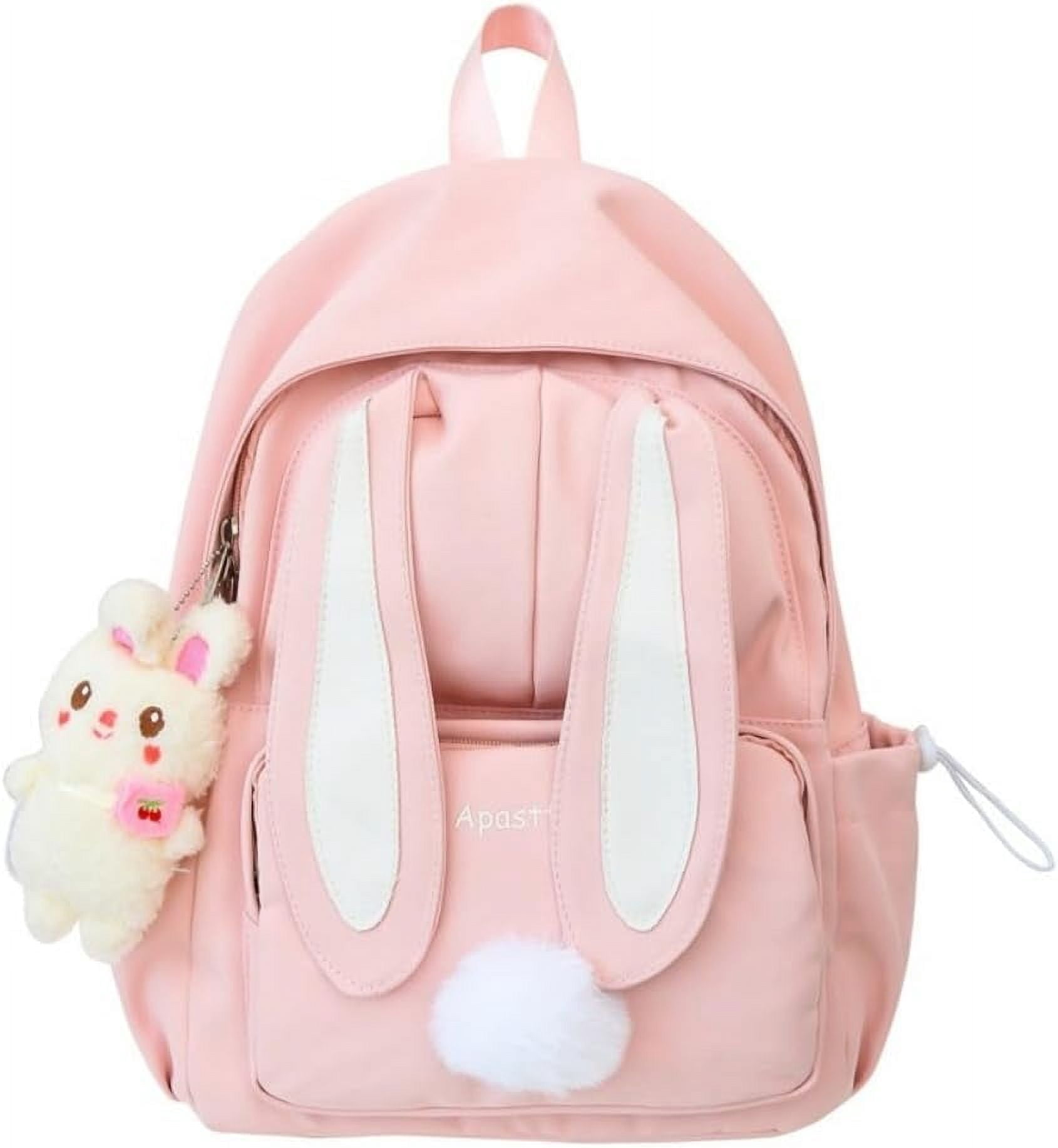 Cute Bunny Backpack - Waterproof Travel Daypack Ratiio Cute Bunny Print Eco-Friendly Casual Backpack, Water  main image 3