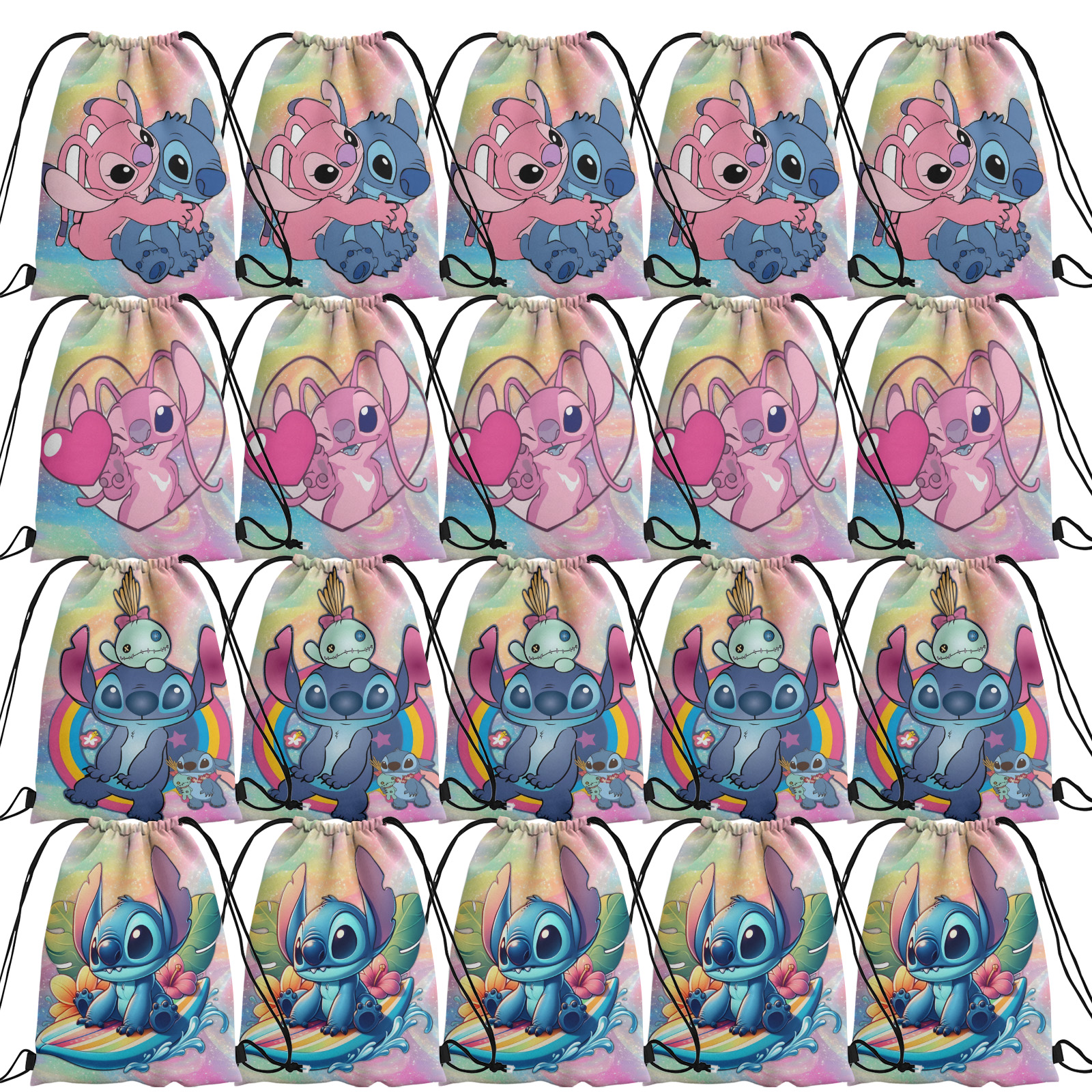 Kawaii Candy Drawstring Bags 20Pack, stitch Birthday Party Supplies ...