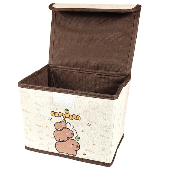 Kawaii Capybara Collapsible Storage Bin, Cute Storage Box Foldable Baskets,Office Desk Bathroom Vanity Decor, Cute Capybara Room Decor, Capybara Gifts for Women Men