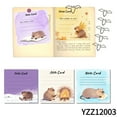 thumbnail image 1 of Kawaii Capybara Notecards,100-Pack 3.54x3.54 Inch Note Cards with 105 Round Stickers Tapes for Gifts, Journaling Watercolor Animal Mini Cards for Emotional Notes,Office Note Paper, Home Message Decor, 1 of 9