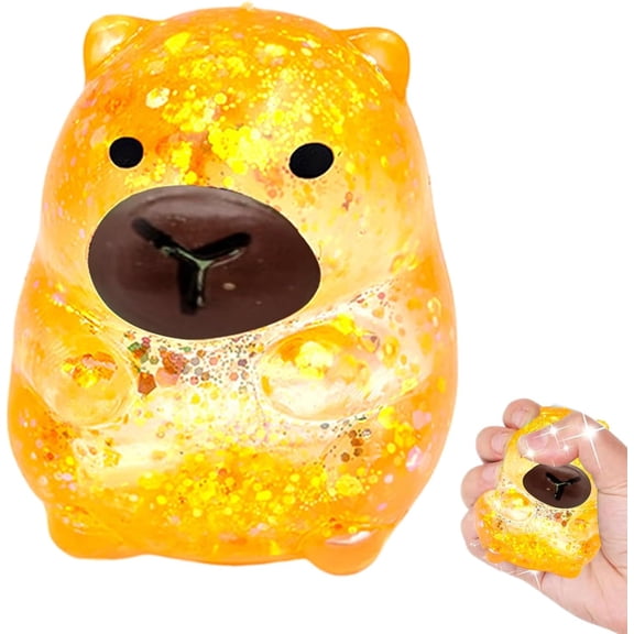 Kawaii Capybara Squishies Toys, Stress Balls, Animal Party Favors Stress Relief Gifts Sugar Ball, Classroom Prizes Easter Basket Stuffers Yellow