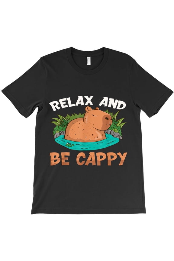 Kawaii Capybara and Friends Funny Squad Goals Animal and Cartoon Themed H16296 Unisex T-Shirt, Up to 5XL Available