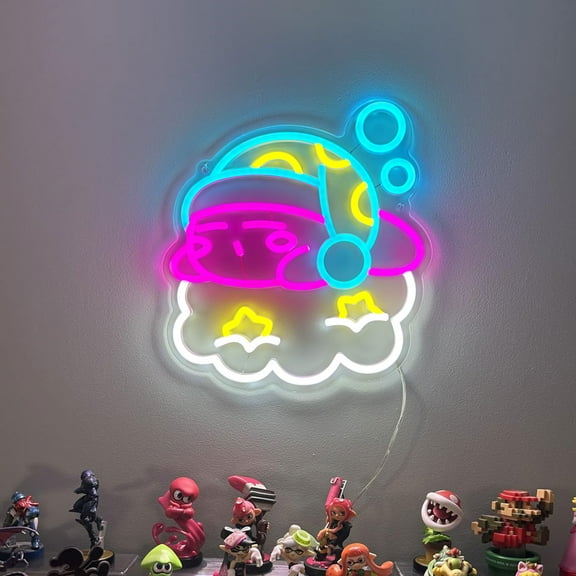 Kawaii Cartoon Cloud Neon Sign,USB Powered Anime Night Light for Kids Room, Nursery & Bedroom Decor, Cute Gift 12x11in