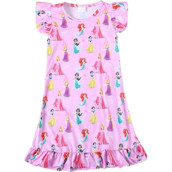 Kawaii Cartoon Dress Pink Cute Funny 3D Print Princess Dress Women Anime Dress Clothes Square Neck TV Cartoon Casual Dress Birthday Gift