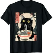 Kawaii Cat Eating Ramen Noodles Funny Anime Gift Men T-Shirt