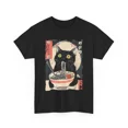 thumbnail image 1 of Kawaii Cat Eating Ramen Noodles Funny Anime Gift T-Shirt EB671, for Men & Women, up to Size 5XL, 1 of 2