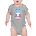 thumbnail image 1 of Kawaii Cat Panda And Deer Stack  Bodysuit Infant -Image by Shutterstock,  18 Months, 1 of 4