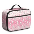 thumbnail image 1 of Kawaii Cat and Tea Pink Pattern Insulated Lunch Bag Teens,Bento School Lunch Bag for Teens for Work,Picnic or Travel 10.6x7.7x4.3 Inches,12 Can Capacity, 1 of 6