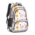 thumbnail image 1 of Kawaii Cat and Miau White Pattern Backpack for School, Cute School Bag with Adjustable Shoulder Straps and Padded Back, 16.9"x12.6"x5.9", 1 of 5