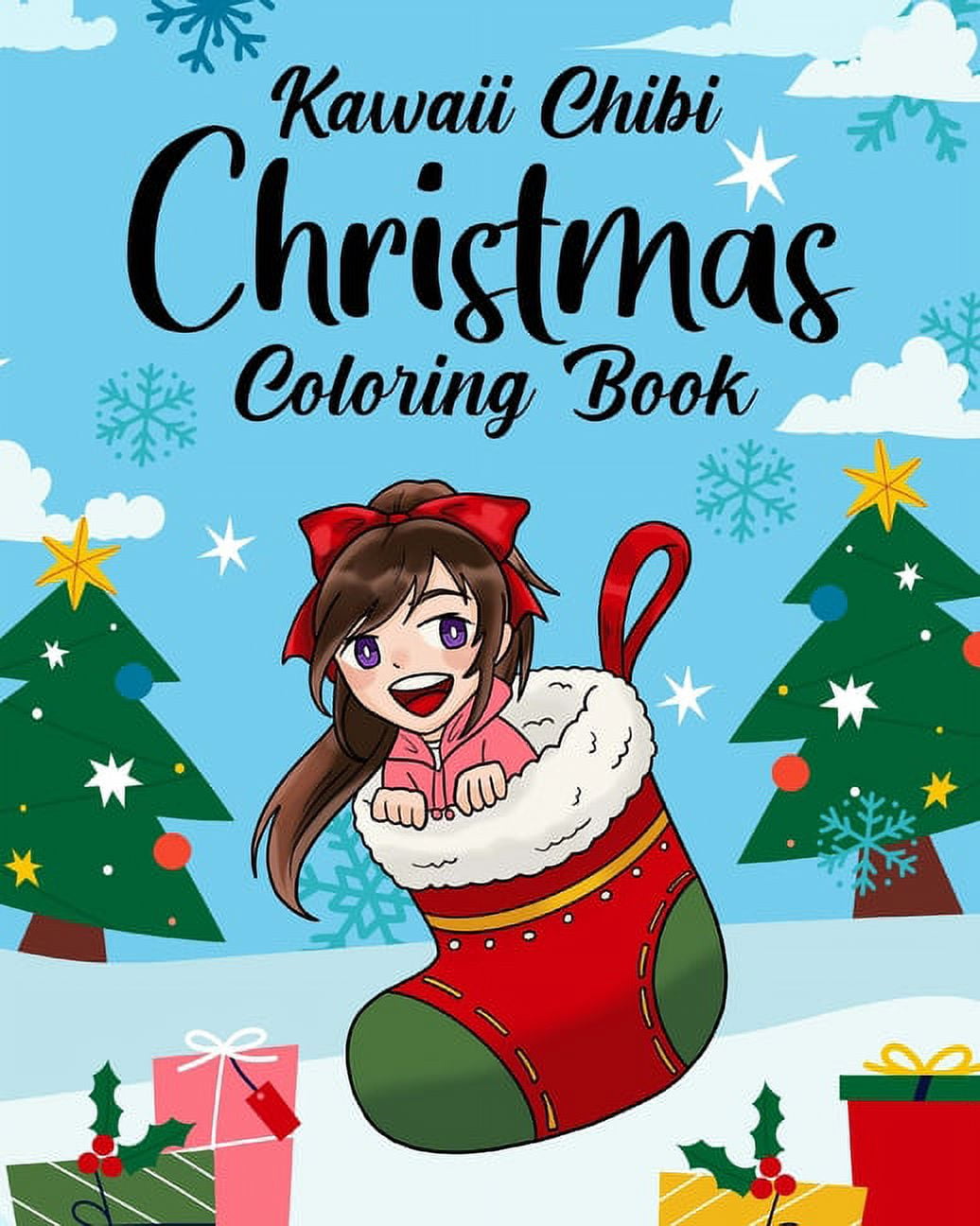 Kawaii Winter and Christmas Adult Coloring Book : A Winter Coloring Book  for Adults and Kids: Kawaii Characters, Chibi Angels, Winter Scenes and  Christmas Activities by Christmas Coloring Christmas Coloring Books for