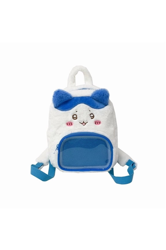 Kawaii Chiikawa Anime Ita Backpack Cute Fluffy Backpack With Pin Display Pocket For Teens Daily Use Gift Christmas Gift Holidays Gift