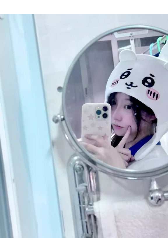 Kawaii Chiikawa Hachiware Usage Hat 3D Ears Cartoon Anime Accessories Plush Head Hat Photo Prop Cute Birthday Gift