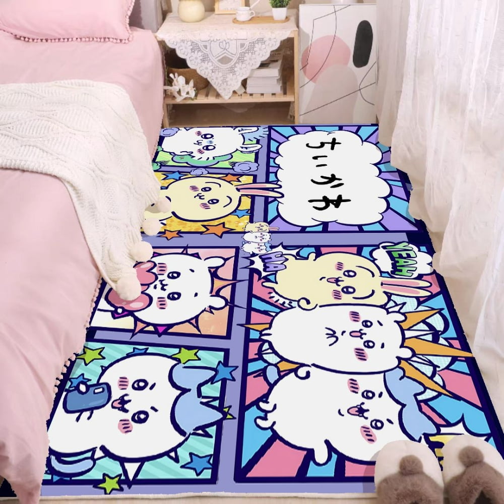 Chiikawa Rug Kawaii Chiikawa-theme Carpet Decor Bedside Soft Rug Iving Room Sofa ...