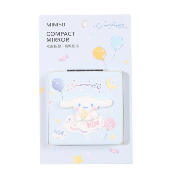 Kawaii Cinnamoroll My Melody Kuromi Double Sided Portable Folding Mirror Anime Sanrio Girl Cute Makeup Mirror Gift For Couple