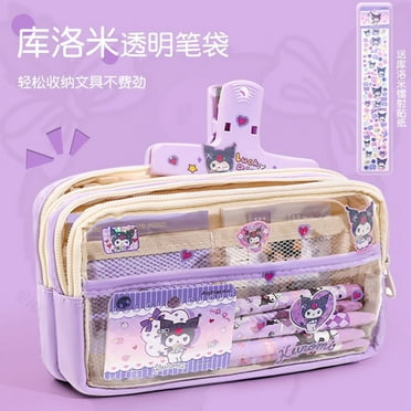 Kawaii Cinnamorolls Pen Bag Student Learning Supplies Storage Cartoon My Melodys Kuromis Pochaccos Large Capacity Stationery Bag