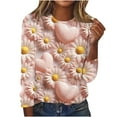thumbnail image 1 of Kawaii Clothes, Comfy Clothes for Women, Trendy Tops for Women 2024 Fall Shirts for Women Trendy Casual Funny Love Heart Print, 1 of 4