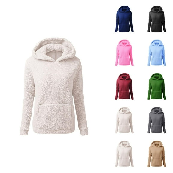 Kawaii Clothes Women's Solid Sweatshirt Women Long Sleeve Letter Solid Color Hoodie Sweatshirts Pullover Sweatshirts Top Blouse