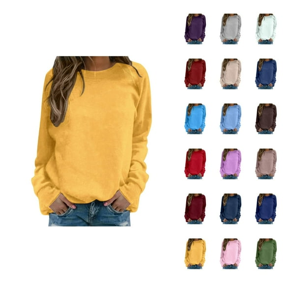 Kawaii Clothes Women's Solid Sweatshirt Womens Daily Home Outdoor Workout Long Sleeve O Neck T Shirt Top Printed Sweatshirt Street Blouse Streetwear